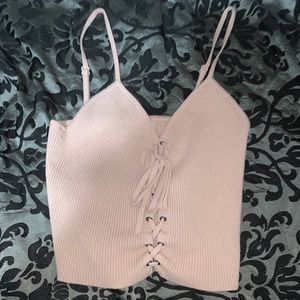 Small lace up crop top